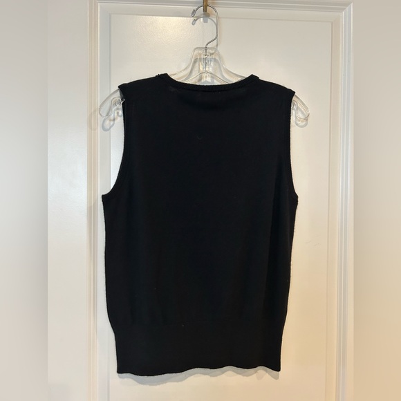 George Ladies Black Knit Tank size L with Beaded Neckline - Picture 3 of 3